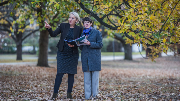 National Capital Authority chief Sally Barnes (left) and Ilse Wurst, director of development assessment and heritage have withdraw the draft amendment 89 for Deakin-Forrest. 