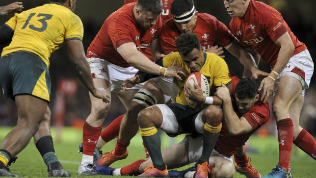 Overpowered: The Wallabies' 9-6 loss to Wales was their eighth this season. 