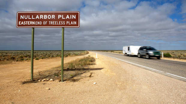 The body was found on the Eyre Highway in South Australia.