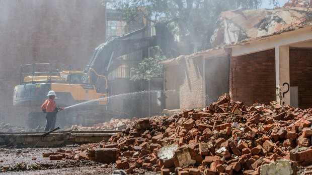 Demolition works have begun on the Northbourne flats. 