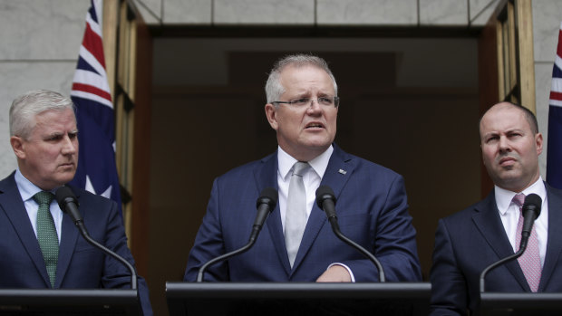 Scott Morrison announces $2 billion for the fire relief effort in Canberra on Monday.