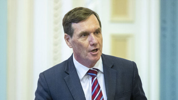 Minister for Mines Anthony Lynham at Parliament House in Brisbane on Tuesday.