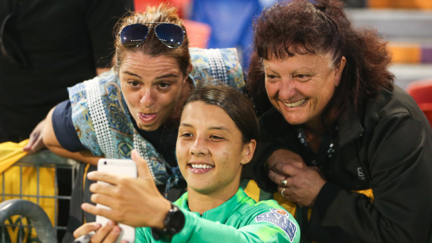 Fan favourite: Sam Kerr is set to shine against Chile. 