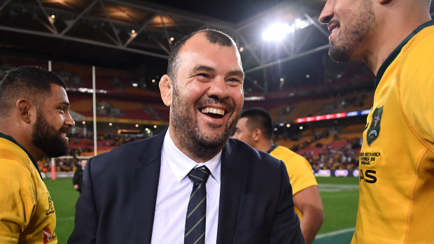 Rarity: Smiles have been few and far between for Michael Cheika and the Wallabies of late.