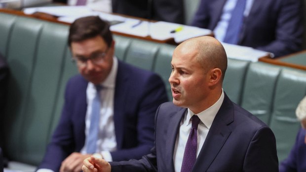 Treasurer Josh Frydenberg debates the 2021-22 budget, which extended the income tax offset for a year as a COVID stimulus measure. 