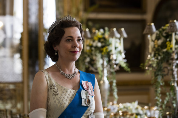 Olivia Colman as Queen Elizabeth II in The Crown.