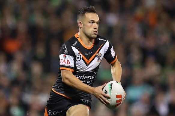 Luke Brooks will arrive at Manly after 11 years with the Tigers.