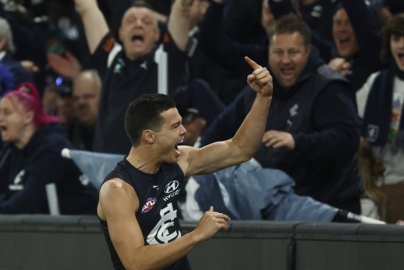 Jack Silvagni could line up for the Blues in the semi-final against Melbourne.
