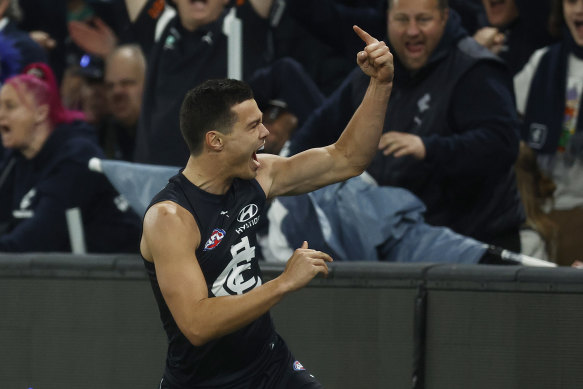 Jack Silvagni could line up for the Blues in the semi-final against Melbourne.