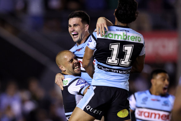 Daniel Atkinson after his match-winning field goal on Sunday.