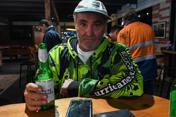 Kevin Gleed is among those staying in Mallacoota.