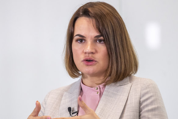 Belarusian opposition leader Sviatlana Tsikhanouskaya says supporters should try to find Belarusian dissidents with cryptocurrencies. 