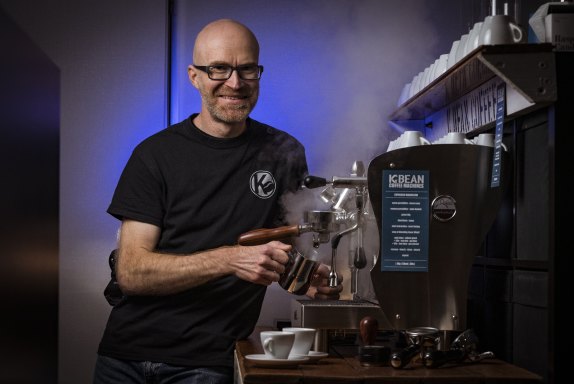 “It’s bizarre”: Paul Sadler’s business selling coffee machines has taken off.