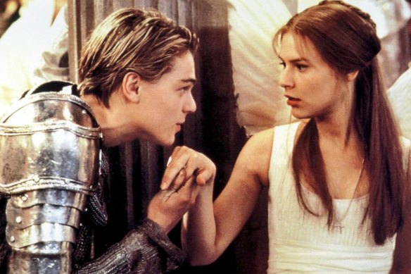 Leonardo DiCaprio and Claire Danes starred in Baz Luhrmann’s Romeo and Juliet.