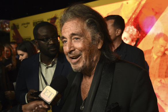 Al Pacino, the star of Amazon Prime Video series Hunters, at the premiere in Los Angeles last week.