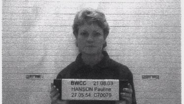 Pauline Hanson pictured as she started her sentence in Queensland's Wacol women's prison.