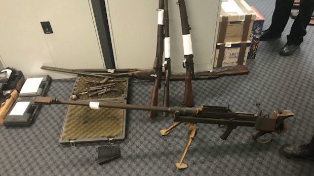 An anti-tank rifle seized by police as part of Operation Quebec Camouflage.