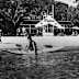 A guest at Tangalooma Island in 1987.