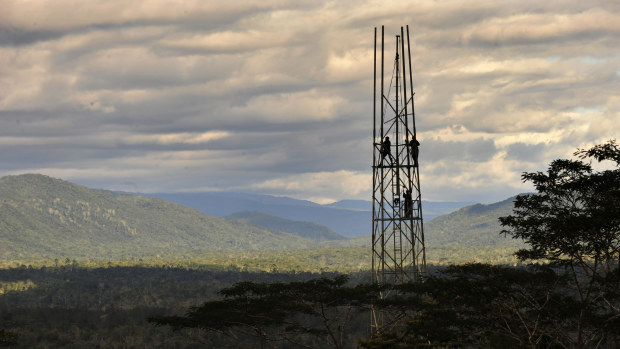 Digicel mobile towers in Papua New Guinea.