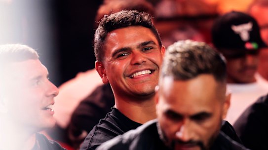 Latrell Mitchell at the Tim Tszyu fight on Sunday.