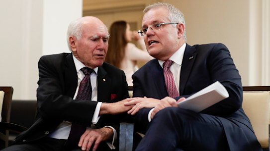 John Howard with Prime Minister Scott Morrison