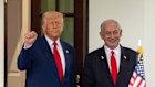 Donald Trump and Benjamin Netanyahu at the White House in April.