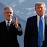 US President Donald Trump, pictured with with Canada’s Prime Minister Mark Carney (left) and British Prime Minister Keir Starmer, pursues a policy aimed at decoupling from China and encouraging others to do the same.