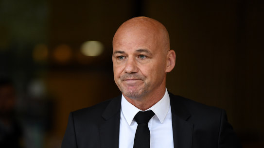 Gary Jubelin speaks outside court in Sydney this week.