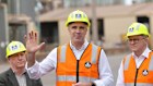 Australian Prime Minister Anthony Albanese and South Australian Premier Peter Malinauskas during a visit to the Whyalla steelworks. 
