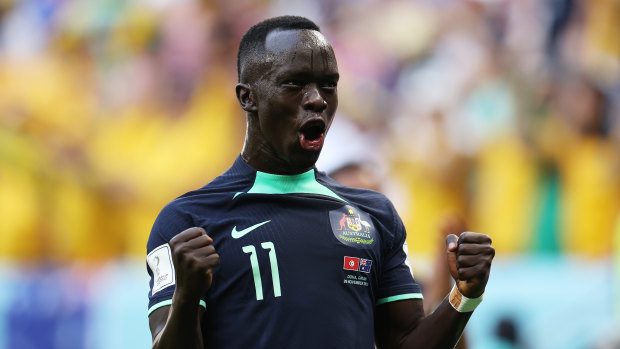 ‘Rub it in their faces’: Why Awer Mabil thinks the Socceroos will surprise Denmark