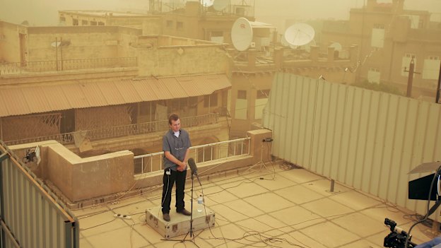 Dean Yates, then Reuters’ Iraq bureau chief, on the roof of his
Baghdad office in 2008. 