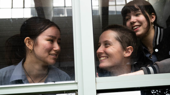 Dulwich Hill High School drama students Mika Levy, Gaberiel Walker and Topaz Marlay-Cole were glad to finish another subject but very disappointed their drama course did not go as planned.