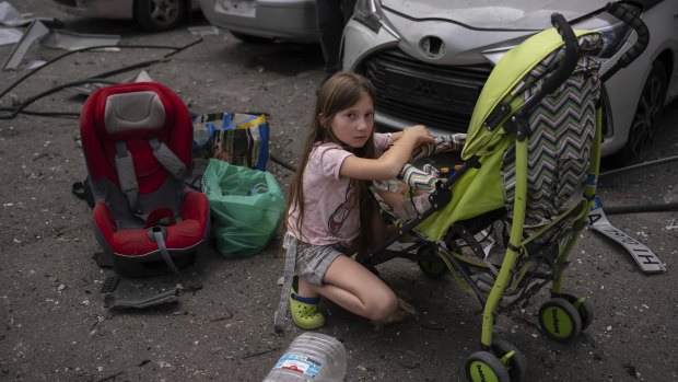 Kyiv children’s hospital hit as Russian missile attack kills dozens across Ukraine