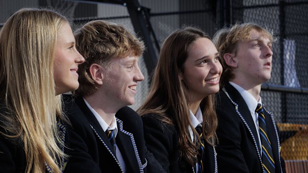 Students at Carey Baptist Grammar School, where PE is being studied by an equal number of male and female students.