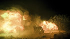 Ukrainian servicemen fire towards Russian positions in Kherson region at the weekend.