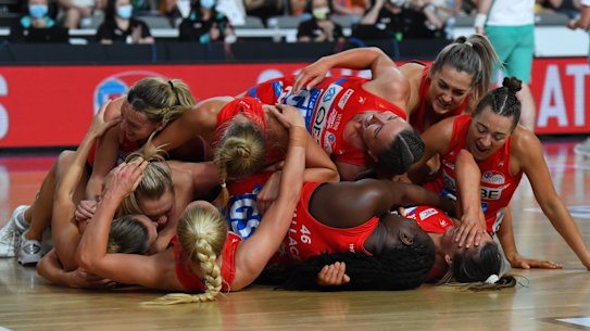 The Swifts have won the 2021 Super Netball grand final after 67 days away from home.