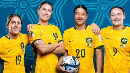 Matildas stars Katrina Gorry, Steph Catley, Sam Kerr and Caitlin Foord.
