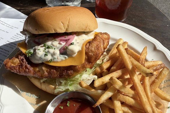 Double fish burger at The End of King, Newtown.