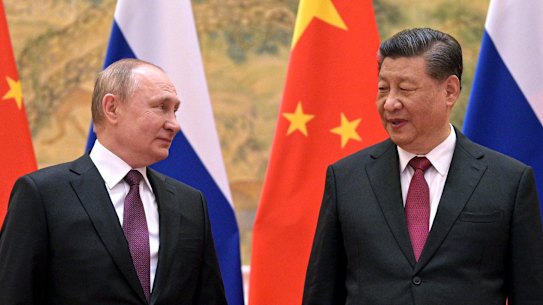Xi Jinping and Vladimir Putin promised to strengthen ties when they met at the Winter Olympics earlier this month. 