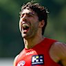 Christian Petracca after he booted a big goal against Essendon.