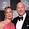 Luke and Cate Sayers at the Brownlow Medal in September 2024, shortly before the photo scandal erupted.
