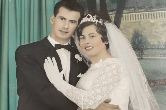Leon and Amalia on their wedding day in Australia in 1968.