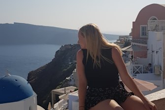 Lara Collin on a Contiki tour of Europe in 2019.