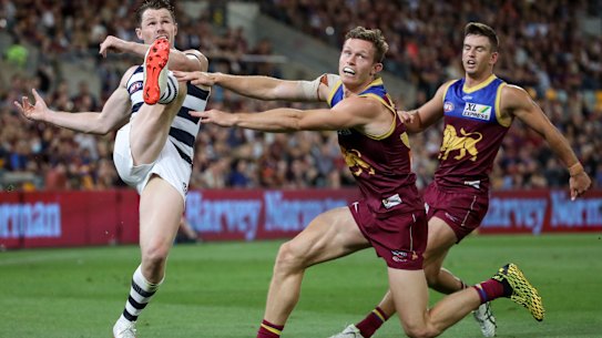 Patrick Dangerfield in action during last year’s finals series.