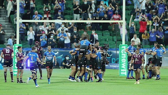 The Force react to defeating the Reds to secure a semi-final berth.