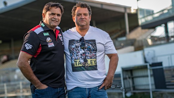 25 years on: Nicky Winmar and the photographer that took the iconic photo, Wayne Ludbey.
