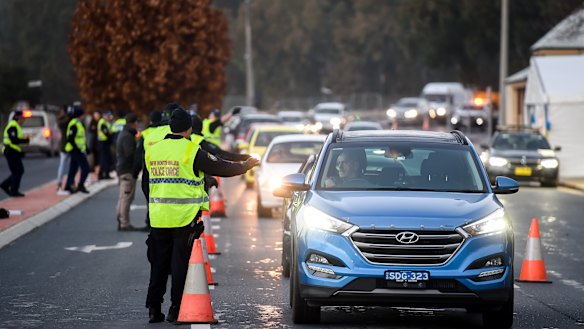 The border crossing on Wednesday morning.