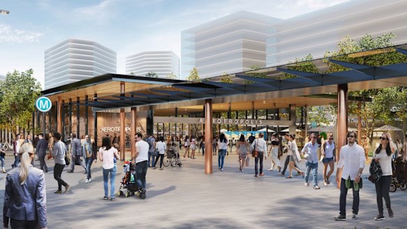 An artist's impression of the Aerotropolis Core station.