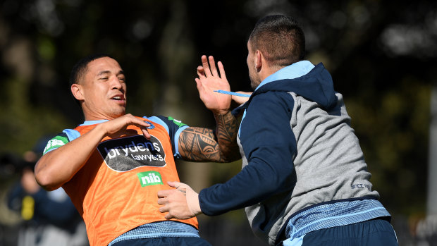 Confident: NSW second-rower Tyson Frizell (left).