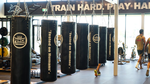 One of two gyms inside Panthers academy.